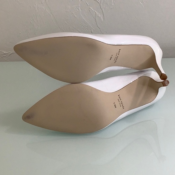 Kate spade VIDA white patent leather pump heel size 7.5 M NWOT - Picture 9 of 13